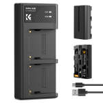 K&f Concept 2 Pack NP-F550 Batteries & Dual USB Charger Compatible With Sony - KF28-0046