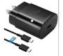 25W Usb-c Super Fast Charger With 1M Usb-c To Usb-c Cable & Cable Organizer