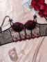 Floral Embroidered Mesh Splicing Cami Top Sexy Sleeveless Corset Sweetheart Neck Crop Cami Top For Summer Women's Clothing