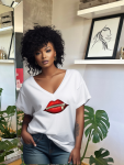 Zip It Oversized Tee - White - Large