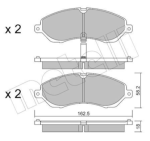 Metelli Brake Pad Set – Front 162X58X18 – 22-1007-0