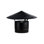 Chinese Cowl 350 Mm Round Base Black - Mild Steel