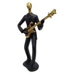 Resin Musician Decor Figurine Black And Gold 29CM