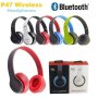 P47 Wireless Bluetooth Headphone With Micro Sd Card Slot - White