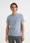 Slim Fit V-neck T-Shirt - Steel Blue