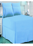 Smte 5 Piece Bed Sheet Set-sky Blue Double With Keychain