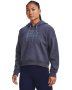 Women's Ua Essential Fleece Script Hoodie - Tempered Steel / XS