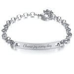 Ella Personalized Stainless Steel Bracelet Adjustable Size 17-22CM Ready In 3 Days