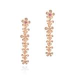 Blossom Cascade Earrings With Accents - 18KT Rose Gold Vermeil