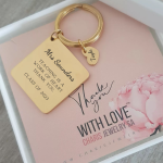 TG5 - Personalized Teacher's Gift Keyring Stainless Steel 45CM Chain Ready In 3 Days