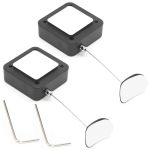Vestamore 2 Pcs Anti-theft Tether For Electronics 35.4 In Retractable Remote Control Cable With L Wrench Self-adhesive Lock Adju