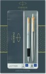 Jotter Duo Ballpoint & Fountain Pen S. Steel With Gold Trim Gift Set
