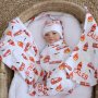 Wrap Set / Swaddle Set Fire Truck Red