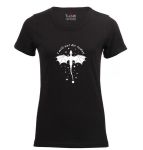 Ladies I Will Not Die Today Short Sleeve Tshirt Black
