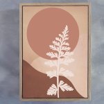 Colour Field Botanical 1 Art Print - 100CM X 150CM Framed Canvas With Natural Wood Frame