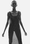 Sequined Fishnet Dress - Black