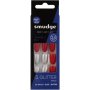 Smudge Glitter Nails Red 24 Piece