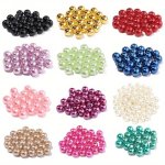600 360 120PCS 4 6 8MM Abs Colored Loose Perforated Beads For Jewelry Making Diy Fashion Bracelet Necklace Earrings Clothing Sew