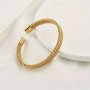 1PC Stainless Steel Open Bangle For Men Women