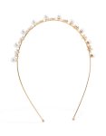Goldair Gold Alternating Flower & Pearl Headband