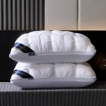 Luxury Hotel-quality Neck Support Pillow - Hypoallergenic Machine Washable Soft Polyester Fiber Filling For Deep Sleep & Comfort