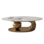 Luxury Marble Top Oval Coffee Table