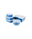 Smte 5 Pieces Lunch Box Set Hb Blue With Keychain