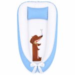 Blue Dachshund Party Adventures Baby Nest Pod Newborn Lounger