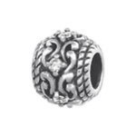 C1206-C5593 - 925 Sterling Silver Cz European Charm Bead