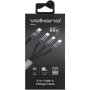 Volkano Weave Series 65W 3-IN-1 Charging Cable Black