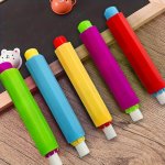 5-PACK Dustless Chalk Holders For Teachers And Students - Non-toxic No-mess Adjustable Chalk Clips For Classroom And Home Use -