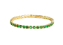 Elegant Green Tennis Bracelet-vintage Bohemian Style Hypoallergenic Copper
