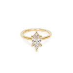 Bezel Set Round Natural Diamond Trilogy Ring
