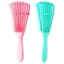Set Of 2 Detangling Hair Brushes Comb Massager-wet & Dry-all Hair Type