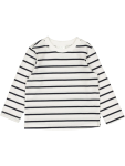 Striped Cotton Long-sleeve Top - 0 3 Mths White