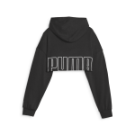 Puma Women's Fit Move Crop Training Hoodie - Black/ White