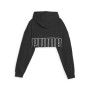 Puma Women's Fit Move Crop Training Hoodie - Black/ White