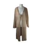 Beige Crochet Duster - L