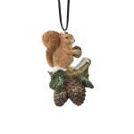 Polyresin Squirrel On Pinecones 6.5X3.8X11CM