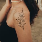 1PC Temporary Tattoo Sticker Minimalist Floral Design Fashionable Ins Style Long-lasting 1-3 Days Easy Application Body Art