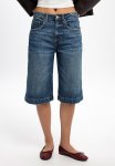 Cotton On 90 S Baggy Denim Jort - Blue Dusk