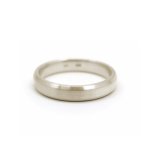 Bevelled Edge Band In White Gold - XL