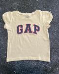 GAP White T Shirt With Blue And Pink Logo 3Y