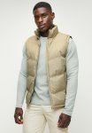 Sleeveless Puffer Jacket - Khaki