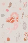 Pink Mermaid - Wall Art Print - A1