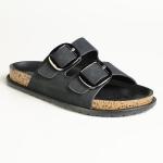 2 Buckle Fashion Sandal - Black - 8