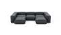 U-shape Sofa - Velvet - Dark Grey - 314CM X 220CM