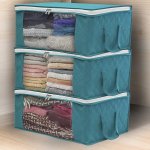 Waterproof Large Capacity Storage Bag For Clothes & Quilts - Durable Space-saving Organizer With Zipper For Home Closet Dorm - I