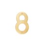 Number 8 Solid Brass Sign 152MM