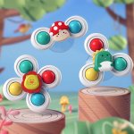 3PCS Kids' Cartoon Animal Suction Cup Spinning Toys Set - Relax Music & Educational Bath Shower Play Perfect For Bathtubs Glass